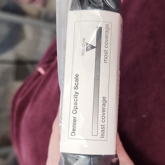 BNIB No Nonsense Black Super Opaque Control Top Tights Size Medium - Picture 5 of 5